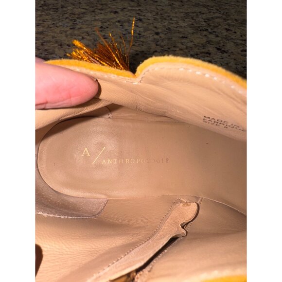 Anthropologie Fringed Booties Suede Ankle Boots Tassel Western Coastal Cowgirl 8 - Picture 8 of 12